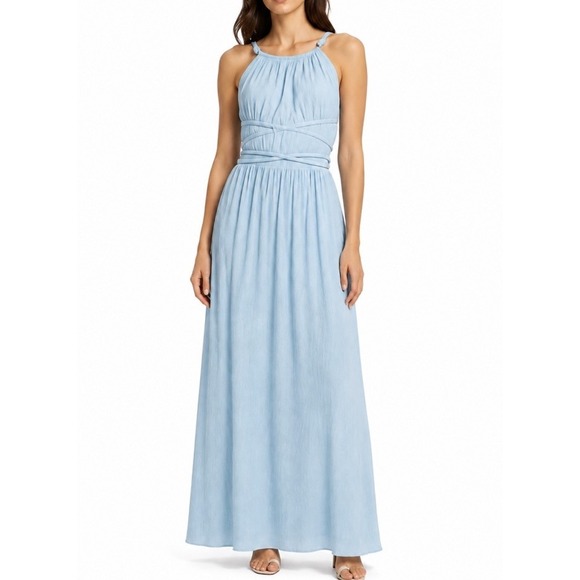Jonathan Simkhai Dresses & Skirts - NWT Johnathan SIMKHAI Lillee Open Back Maxi Dress Blue Plisse Gown Size Small